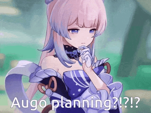 a picture of a girl with the words augo planning written below her