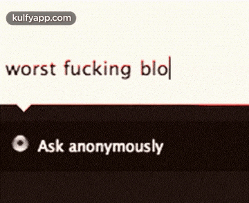 a speech bubble that says worst fucking blog ever