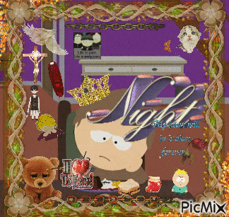 a picture of a boy with a crown on his head and the words night on it