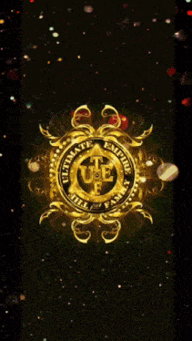 a logo for the ultimate empire appears on a black background