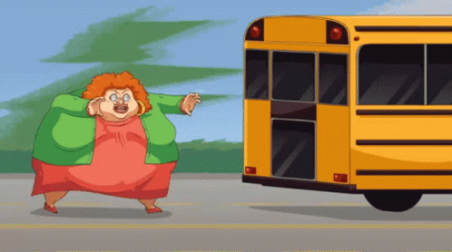 Yo Mama Chasing Bus GIF - Yo Mama Chasing Bus School Bus GIFs