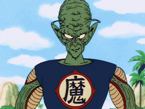 a cartoon character has chinese writing on his chest