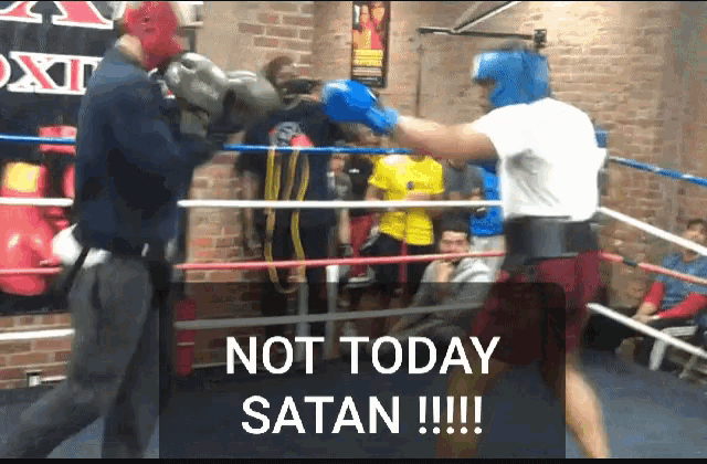 Not Today Satan Boxing GIF - Not Today Satan Boxing Sparring GIFs