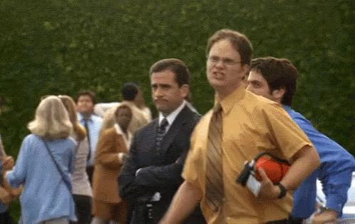 Excited Dwight GIF - Excited Dwight Fist In Air GIFs
