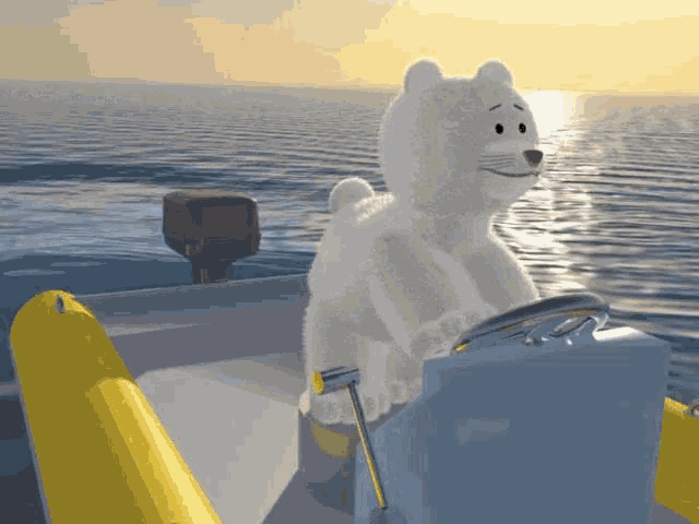 Teddy Bear Pooky GIF - Teddy Bear Pooky Water Boat GIFs