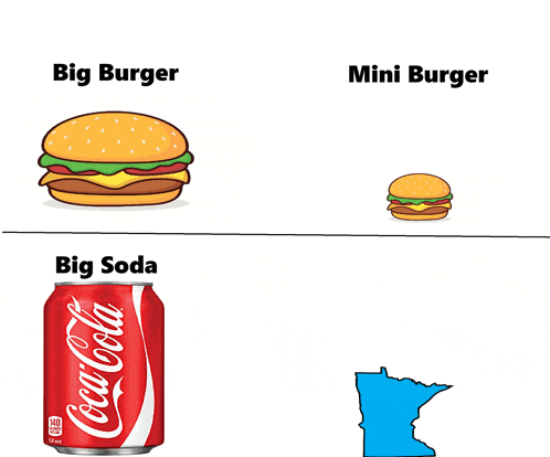 a can of coca-cola sits next to a big burger