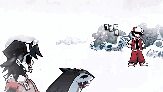 a drawing of a pokemon with a skull on its head