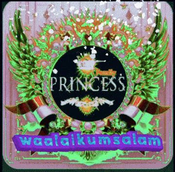 a princess logo with wings and a crown