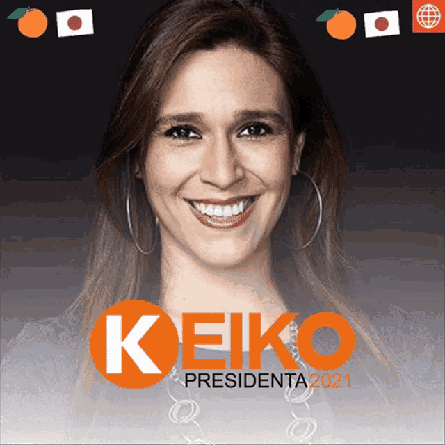 a smiling woman with the word keiko on her face