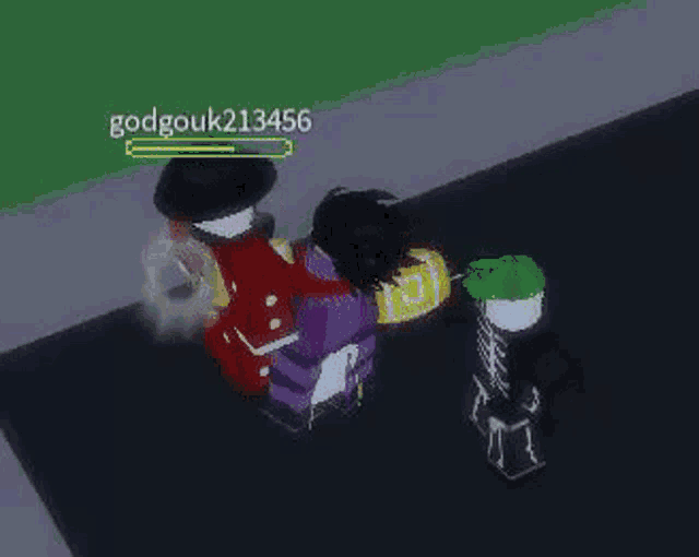 a group of roblox characters are standing next to each other on the sidewalk .