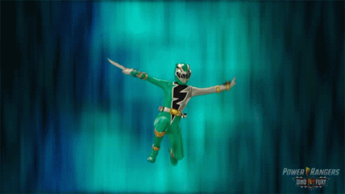 Slashing Izzy Garcia GIF - Slashing Izzy Garcia Green Dino Fury Ranger GIFs