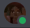 a blurred image of a person 's face with a green circle around it .