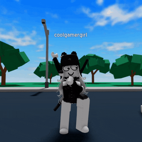 a cartoon character with the name coolgamergirl on the bottom
