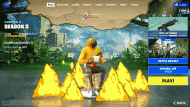 a screenshot of a video game that says chapter 4 season 3 on it