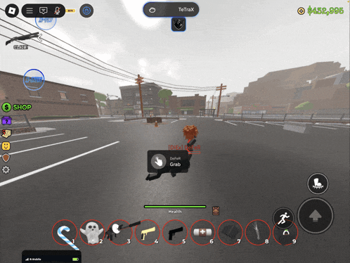a screenshot of a video game with the name tetrax