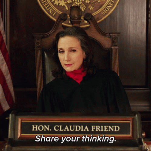 Share Your Thinking Judge Claudia Friend GIF - Share Your Thinking Judge Claudia Friend The Good Fight GIFs