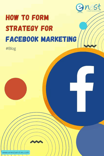 how to form strategy for facebook marketing written on a yellow background
