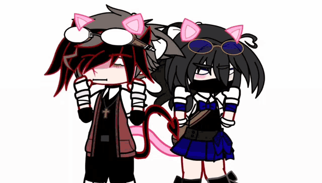 a boy and a girl standing next to each other