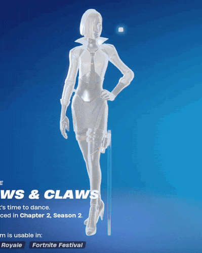 a statue of a woman with the words " s & claws " on the bottom
