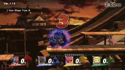 a screenshot of a video game with the number 3 in the middle