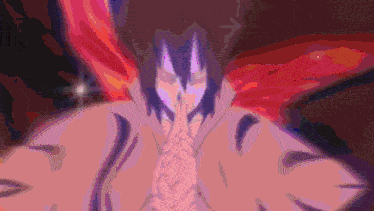 a pixelated image of a person with a red cape covering their face