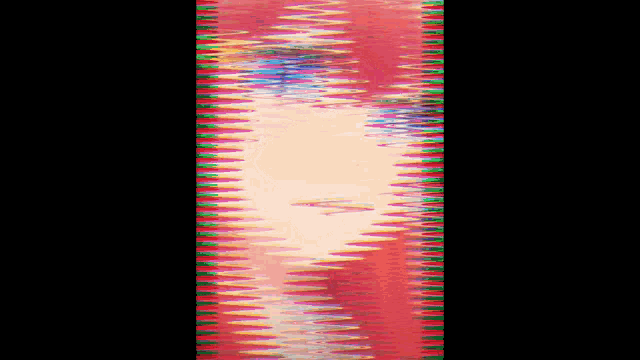 a pixel art of a girl with blue eyes and red hair .