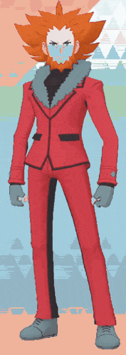 a cartoon character with red hair and a beard