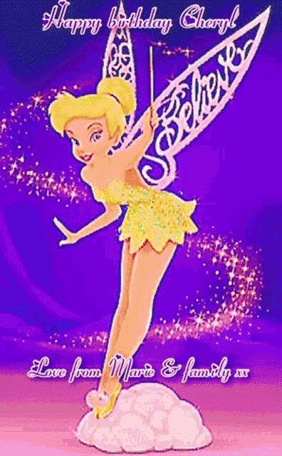 Sister Happy Birthday To You GIF - Sister Happy Birthday To You Tinker Bell GIFs