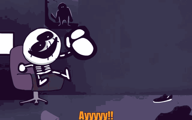 a cartoon character with a pumpkin head is holding a stack of money and says awww !!!