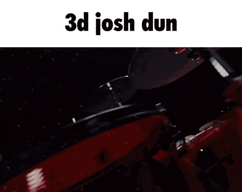 a picture of a drum set with the words 3d josh dun below it
