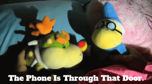 Sml Bowser Junior GIF - Sml Bowser Junior The Phone Is Through That Door GIFs