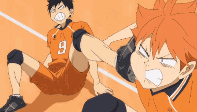 a volleyball player with the number 9 on their jersey