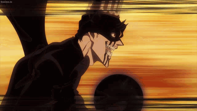 a cartoon of a man with a mask on his face and the words sanime.tv on the bottom right