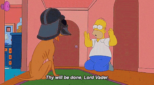 The Simpsons Star Wars GIF - The Simpsons Star Wars Thy Will Be Done Lord Vader GIFs