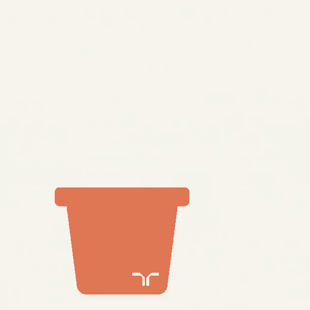 a plant in a red pot with a yellow sign that says voor jou