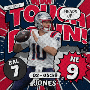 a cartoon drawing of a football player named bal 7
