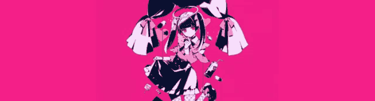 a pink background with hearts and a pair of curtains