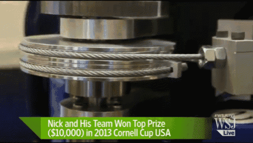 nick and his team won top prize in the 2013 cornell cup usa