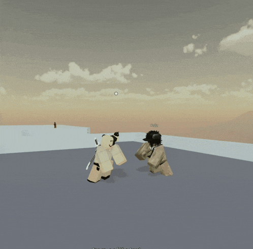 a screenshot of a video game shows a person holding a sword