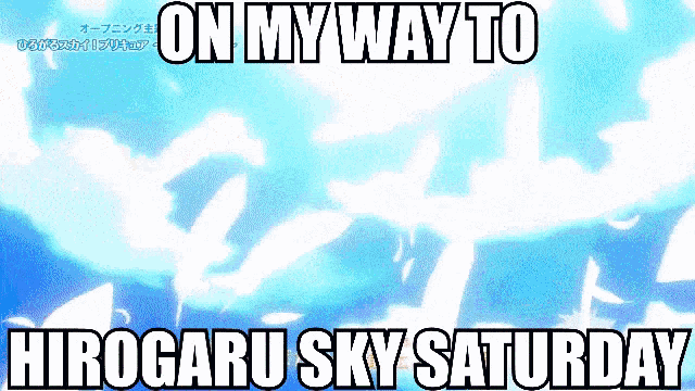 on my way to hirogaru sky saturday is written in black