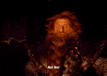 a man with a beard says no! no!