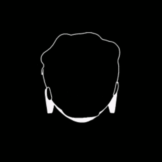a black and white drawing of a person 's face with glasses on