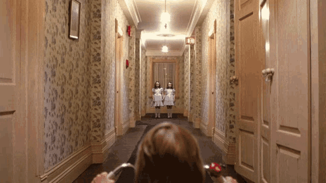 Shining Corridor Twins GIF - Shining Corridor Twins Scary GIFs