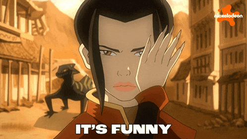 a cartoon character says it 's funny in a scene from nickelodeon