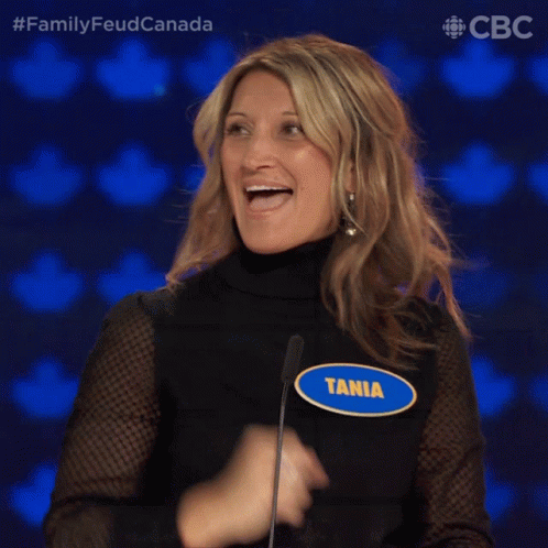 Fist Tania GIF - Fist Tania Family Feud Canada GIFs