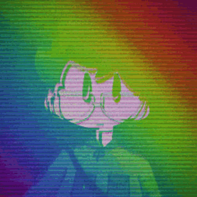 a colorful background with a silhouette of a person 's face