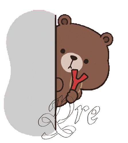 a drawing of a bear with a heart and the word love