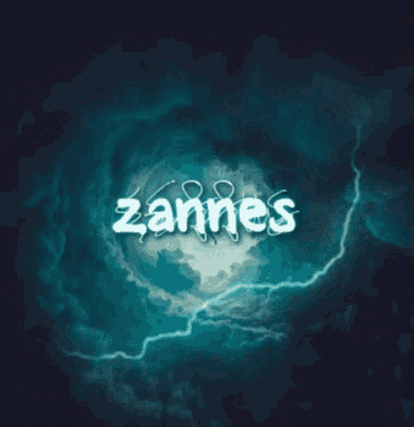 a dark blue background with a lightning strike and the word zanies