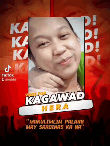 a poster that says vote for kagawad hera on it