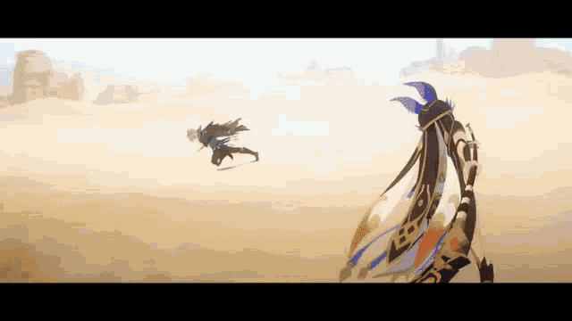 a cartoon of a man running in the desert